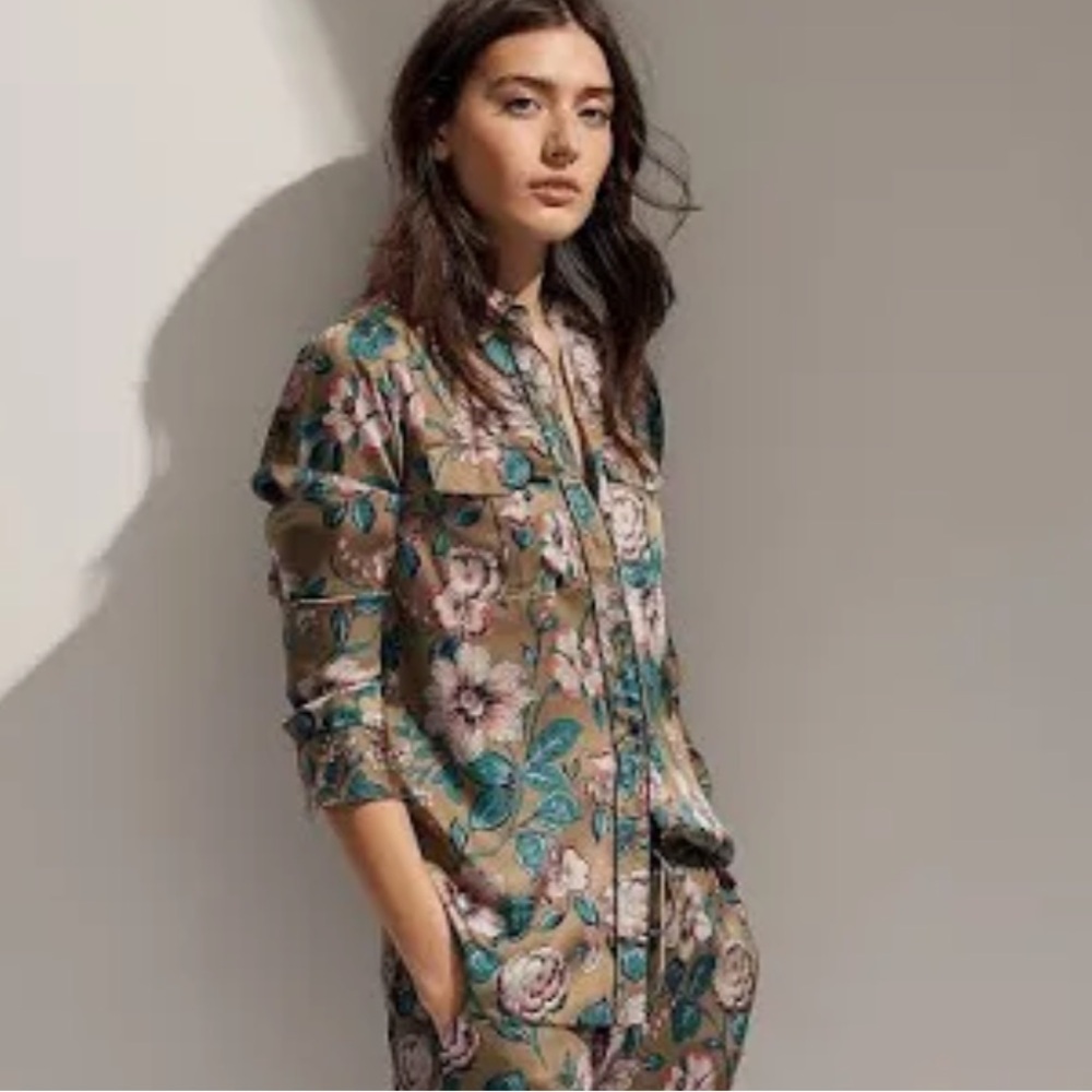 Lauren Ralph Lauren Floral Satin Blouse